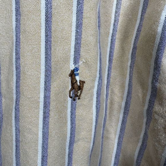 Polo Ralph Lauren Classic Fit Long Sleeve Button‎ Shirt Men's Large Striped - Picture 1 of 4